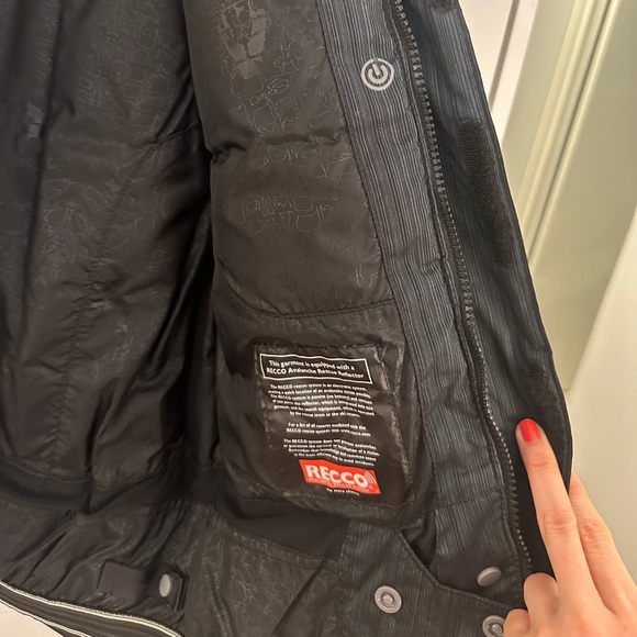 North Face Women’s Recco Avalanche Rescue System Down Snow Jacket Size S Denim - Picture 11 of 14